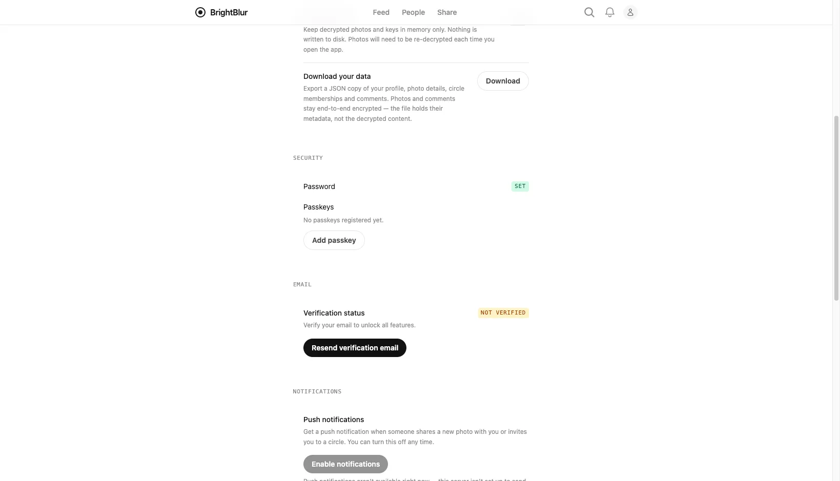 Managing passkeys in Settings