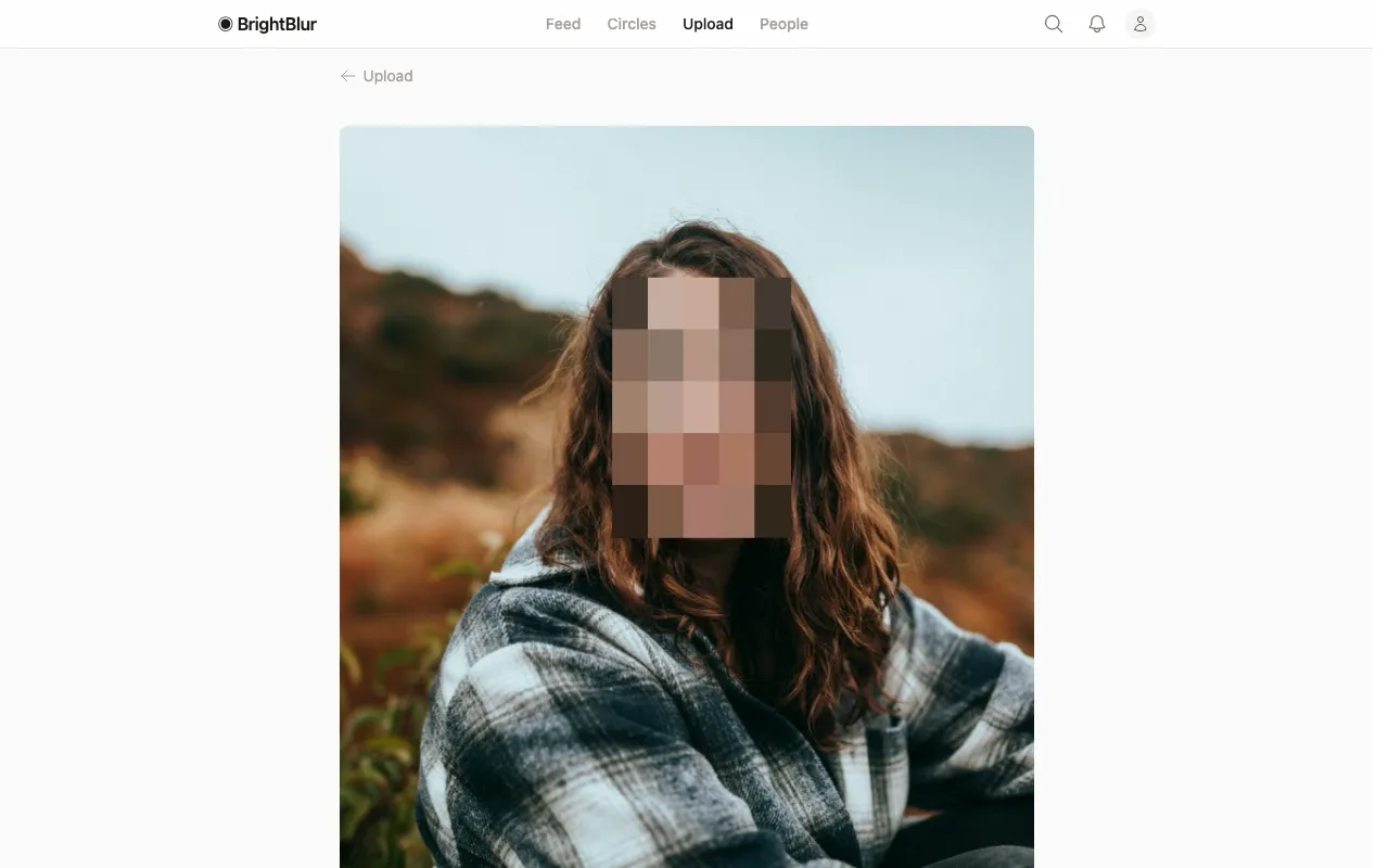 Pixelated preview before publishing